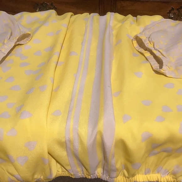 GOLD AND SILVER HEART ART DECOR TIE FLARE SLEEVES - Picture 4 of 4